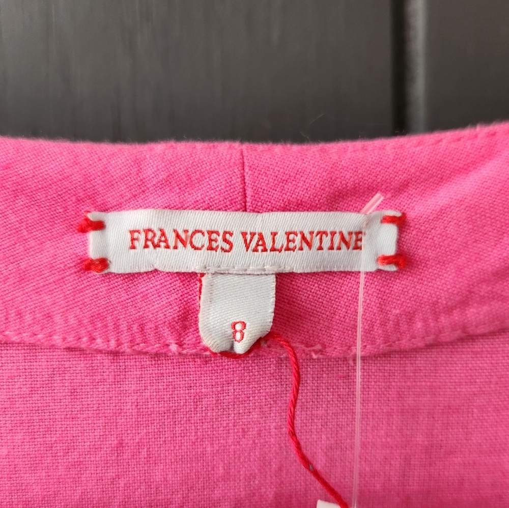 Frances Valentine Pink, White and Orange Peacock Kaftan - Picture 2 of 8